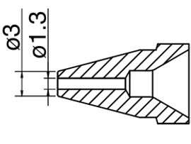 HAKKO Desoldering Nozzle N61-09, For FR401, 1.3mm